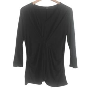 ❤️5/$25 SALE Harve Benard V-Neck 3/4 Sleeve Gathered Front Tunic Sweater Top